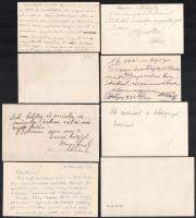 Vegyes névjegykártya tétel (Nagy József királyi és miniszteri tanácsos, Késmárky Kullmann László ker...