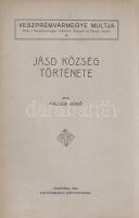 Faller Jenő:  Jásd község története. Veszprém, 1934. Veszprémvármegyei Történelmi-, Régészeti- és Néprajzi Társulat - Egyházmegyei Könyvnyomda. 70 p. Egyetlen kiadás. Faller Jenő (1894-1966) bányamérnök, földtani kutató, egyetemi tanár, a soproni Központi Bányászati Múzeum igazgatója. Korai munkájában a Tési-fennsík alatt elhelyezkedő, bencés apátságnak, majd búcsújáró helynek számító, a török kor után újraalapított Veszprém megyei Jásd község évszázadait tekinti át. A helytörténeti tanulmány szövegét oldalszámozáson belül néhány alaprajz, térképvázlat, rajz kíséri. Néhány oldalon aláhúzások. (Veszprémvármegye múltja. 4. szám.) Fűzve, enyhén sérült, feliratozott kiadói borítóban. Jó példány.