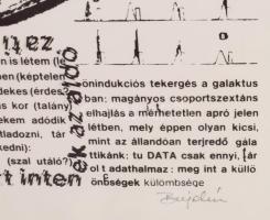 Bujdosó Alpár (1935-2021): Kitöltésre váró rovat.... Szitanyomat, papír, jelzett, számozott (3/40). ...
