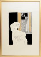 Szász Endre (1926-2003): Illusztráció Francois Villon Ballada a múlt idők dámáiról c. művéhez. Szita...