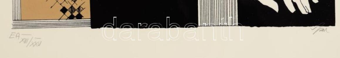 Szász Endre (1926-2003): Illusztráció Francois Villon Rablóballada a Vörös Coquillard-ról c. művéhez...