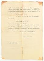 1943, Magyar Királyi Folyam- és Tengerhajózási Részvénytársaság levele, a vezérigazgató aláírásával,...