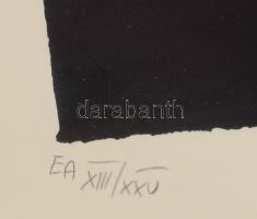 Szász Endre (1926-2003): Illusztráció Francois Villon balladáihoz. Szitanyomat, papír, jelzett, művé...