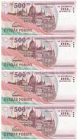2006. 500Ft "A forradalom 50. évfordulója 1956. október 23." (4x) sorszámkövetők "EC&...