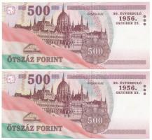 2006. 500Ft "A forradalom 50. évfordulója 1956. október 23." (2x) sorszámkövetők "EC&...