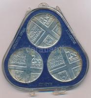 1977. 200Ft Ag (3xklf) "Magyar festők II. / Csontváry, Mányoki, Rippl-Rónai" érmesor sérül...