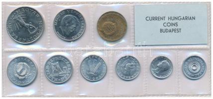 1971. 2f-10Ft (9xklf) érmés forgalmi sor fóliatokban T:UNC Adamo FO4