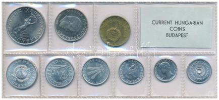 1974. 2f-10Ft (9xklf) érmés forgalmi sor fóliatokban T:UNC. Adamo FO4