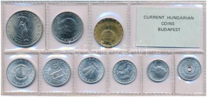 1981. 2f-10Ft (9xklf) érmés forgalmi sor fóliatokban, benne "FAO" 10Ft T:UNC Adamo FO4