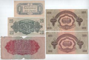 1944. 1P + 20P + 100P (2xklf, 3,5mm és 4mm-es sorszámok) + 1000P "A Vöröshadsereg Parancsnokság...