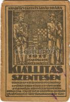 1917 A hadiözvegyek és árvák javára 1917 Pünkösdkor jótékony célú kiállítás Szentesen. Rendezi a M. kir. 21. honvéd pótzászlóalj a műhelyeiben készített tárgyakból a Városháza közgyűlési termében / WWI Austro-Hungarian K.u.K. military art postcard, charity exhibition s: Örkény (b)