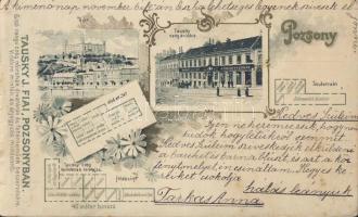 1898 Pozsony Tausky boutique with ground plan litho (b)
