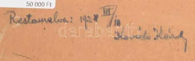 Jelzés nélkül, feltehetően XVIII. sz. magyar festő, 2 db mű: Katona és férfi portré. Olaj, vászon, k...