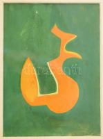 Barta István (1892-1976): Mókus. Tempera, papír, jelezve jobbra lent, üvegezett fakeretben. 27x20 cm