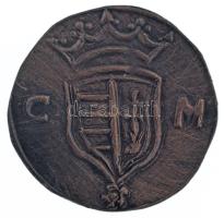 DN II. Rákóczi Ferenc 1704-1711. Denár mintájára készült bronz "MÉE" utánveret emlékérem (...