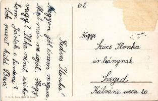 Das schlechte Zeugnis / Iskolás macskák / Cat students. T.S.N. Serie 1880. s: Arthur Thiele (Rb)