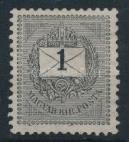 1889 1kr (27e) 12:11 1/2 fogazással értékszám külön nyomtatva