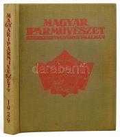 1929 Magyar Iparművészet folyóirat teljes évfolyama: XXXII. évf. 1-10. sz. Szerk.: Györgyi Kálmán. Bp., 1929, O. M. Iparművészeti Társulat. Benne többek közt Rosner Károly: A fametszet Magyarországon a XX. században c. írásával. Kiadói egészvászon mappában, nagyrészt jó állapotban, a hátsó borítón foltokkal, ex libris-szel.