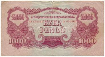 1944. 1000P "A Vöröshadsereg Parancsnoksága" "TP 656860" T:VG-G Adamo P48