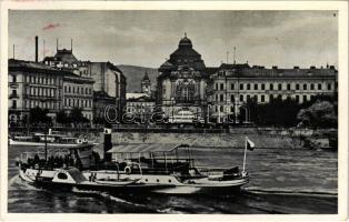 Pozsony, Pressburg, Bratislava; látkép, gőzhajó / general view, steamship