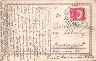 Parádfürdő, Zsuzsanna lak + "KIS-ÚJSZÁLLÁS - KIS-TERENNE 78. SZ." vasúti mozgóposta bélyeg...