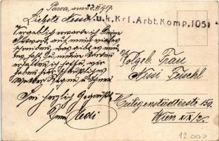 1917 Retteg, Reteag; Fő tér, Leon Antal üzlete, piac / main square, shop, street market + "K.u....