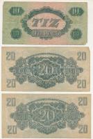 1944. 10P "A Vöröshadsereg Parancsnoksága", "CA 779000" + 20P (2x) T:F, folt, kö...
