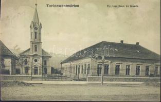 Túrócszentmárton church and school