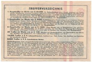 Ausztria 1936. "Lotterie der Vaterländischen Front für das Dollfuss-Denkmal" sorsjegy 60gr...