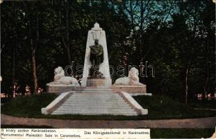 1916 Karánsebes, Caransebes; Ferenc József király szobor / monument of Franz Joseph (fl)