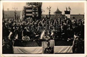 1940 Nagyvárad, Oradea; bevonulás, vitéz Nagybányai Horthy Miklós Magyarország kormányzója, Purgly Magdolna / entry of the Hungarian troops, Regent Horthy (fl)