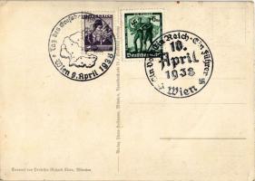 1938 März 13. Ein Volk, ein Reich, ein Führer! / Adolf Hitler, NSDAP German Nazi Party propaganda, m...