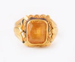 18K arany (Au) gyűrű citrinnel, jelzett br 4,7 g m: 60