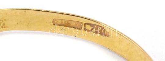 18K arany (Au) gyűrű rubinnal, jelzett br 1 g m: 57