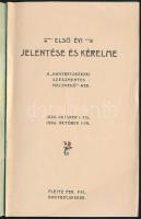 1906 Nagybecskerek, a Nagybecskereki Szeszmentes Melegedő első évi jelentése és kérelme, felvágatlan...