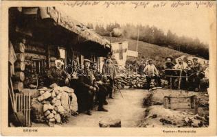 1916 Brehm, Kranken-Revierstube / WWI German military, field hospital, sick bay with injured soldiers (EK)