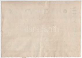 1868-1892. Esztergom "Esztergomi Takarékpénztár" kitöltetlen részvénye 100Ft-ról, szárazpe...