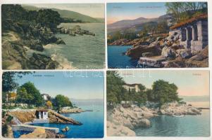 Lovran, Lovrana, Laurana; Nordstrand - 4 db régi képeslap / 4 pre-1945 postcards