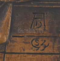 Szabó György (1947-) Mária élete. (Dürer után) bronz, fa keretben, jelzett 22x17 cm