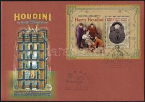 2024 150 éve született Harry Houdini blokk FDC-n