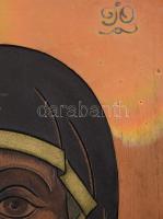 HP jelzéssel: 3 db Ikon. Bőr. keretben , 23,5x19cm Egyik hátoldalán Képcsarnokos címkével. Szép álla...