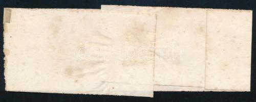 ~1863 Teljes címszalag Hírlapbélyeggel, kézírásos Nemesvid