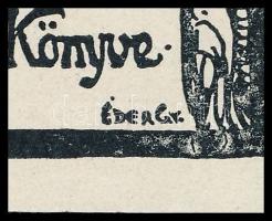 Éder Gyula (1875-1945): Vastagh Gyula könyve, XX. sz. eleje. Klisé, papír, jelzett a klisén, 10×6 cm