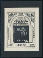 vitéz Erdősy jelzéssel: Vajda Béla könyve, 1930 körül. Klisé, papír, jelzett a klisén, 8×6,5 cm