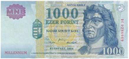 2000. 1000Ft "MILLENIUM" "DC 9286969" T:F Adamo F55B2