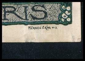 Faragó Géza (1877-1928): Ex libris Lipótvárosi Társaskör, 1913 (szecessziós kisgrafika). Klisé, papí...