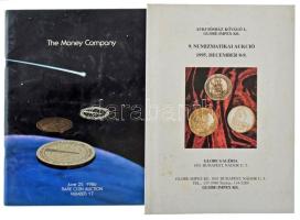 Vegyes 3db-os numizmatikai katalógus tétel, benne: The Metropolitan Catalogue of World Coins 1984 - Fall; The Money Company - Rare Coin Auction Nr 17 1986; Aukciósház Kővágó L. - 9. Numizmatikai Aukció 1995