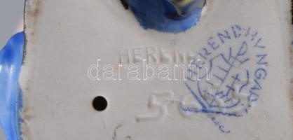 Herendi kínai figura, kézzel festett, jelzett, minimális kopással, m: 12,5 cm