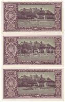 1945. 100P (3x) sorszámkövető pár "E 203 087507 - E 203 087509" T:AU
Adamo P18