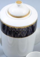 Zepter hat személyes porcelán mokkás, kávés készlet, aranyozott, matricás, jelzett, hibátlan,